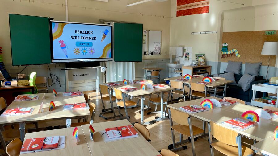 Bild Klassenraum 1a - Schuleinführung am 9. August 2025 in der 48. Grundschule Dresden