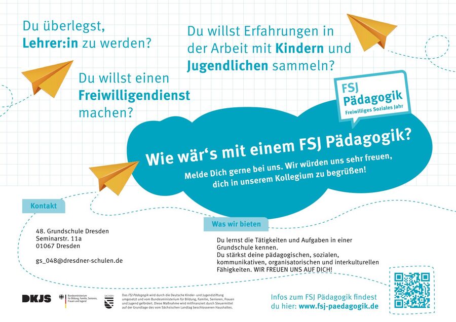 FSJ Pädagogik an der 48. Grundschule Dresden
